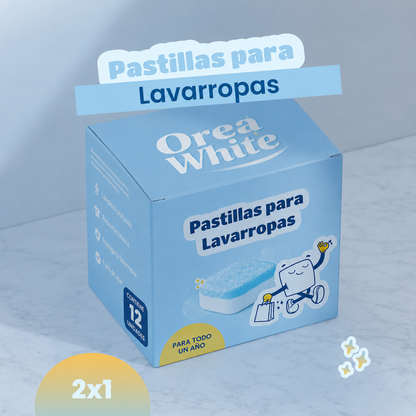 OREA.WHITE™ | Pastillas para Lavarropas — Pack 2x1