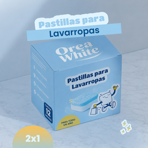 OREA.WHITE™ | Pastillas para Lavarropas — Pack 2x1